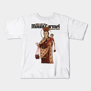 Ancient Art Our Lady of Mount Carmel Kids T-Shirt